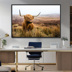 Scottish Highland Cow Canvas Wall Art – Rustic Farmhouse