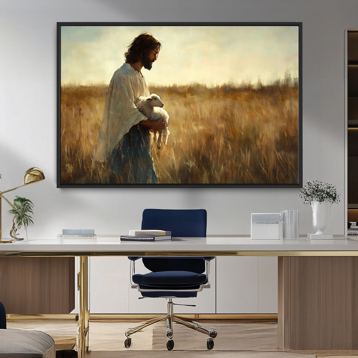 Jesus the Good Shepherd Wall Art Canvas Print -