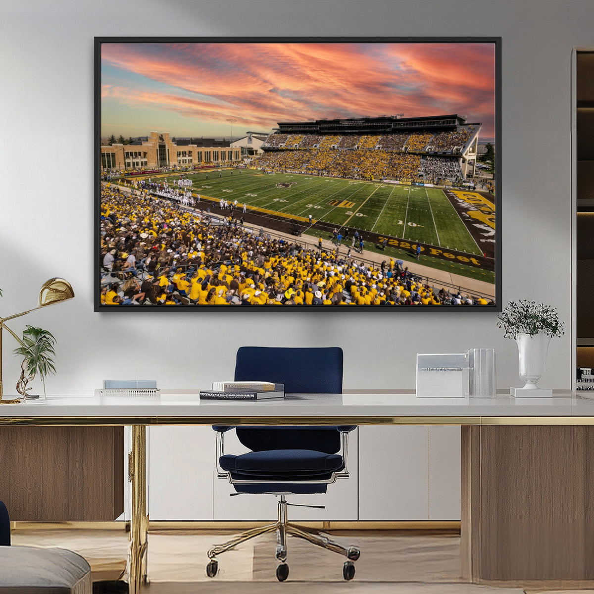 University of Wyoming Cowboys Football Team Print - Laramie