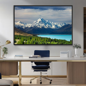 Mount Cook and Lake Pukaki Canvas Wall Art Print – Majestic