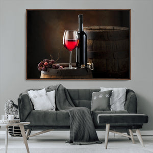 Red Wine and Bottle Canvas Print