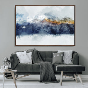 Abstract Mountain Range Art Canvas Print | 3 Panel