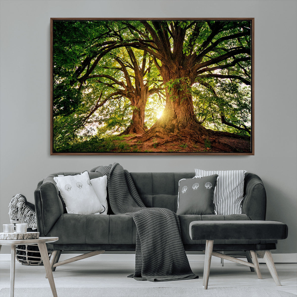 Majestic Ancient Tree Wall Art, NatureCanvas Print, Woodland