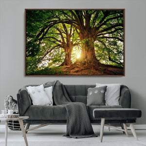 Majestic Ancient Tree Wall Art, NatureCanvas Print, Woodland