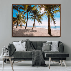 Palm Beach Tropical Island Wall Art Canvas Print