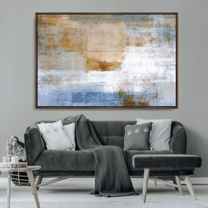 Blue Multi Panel Abstract Wall Art Canvas, Abstract Blue and