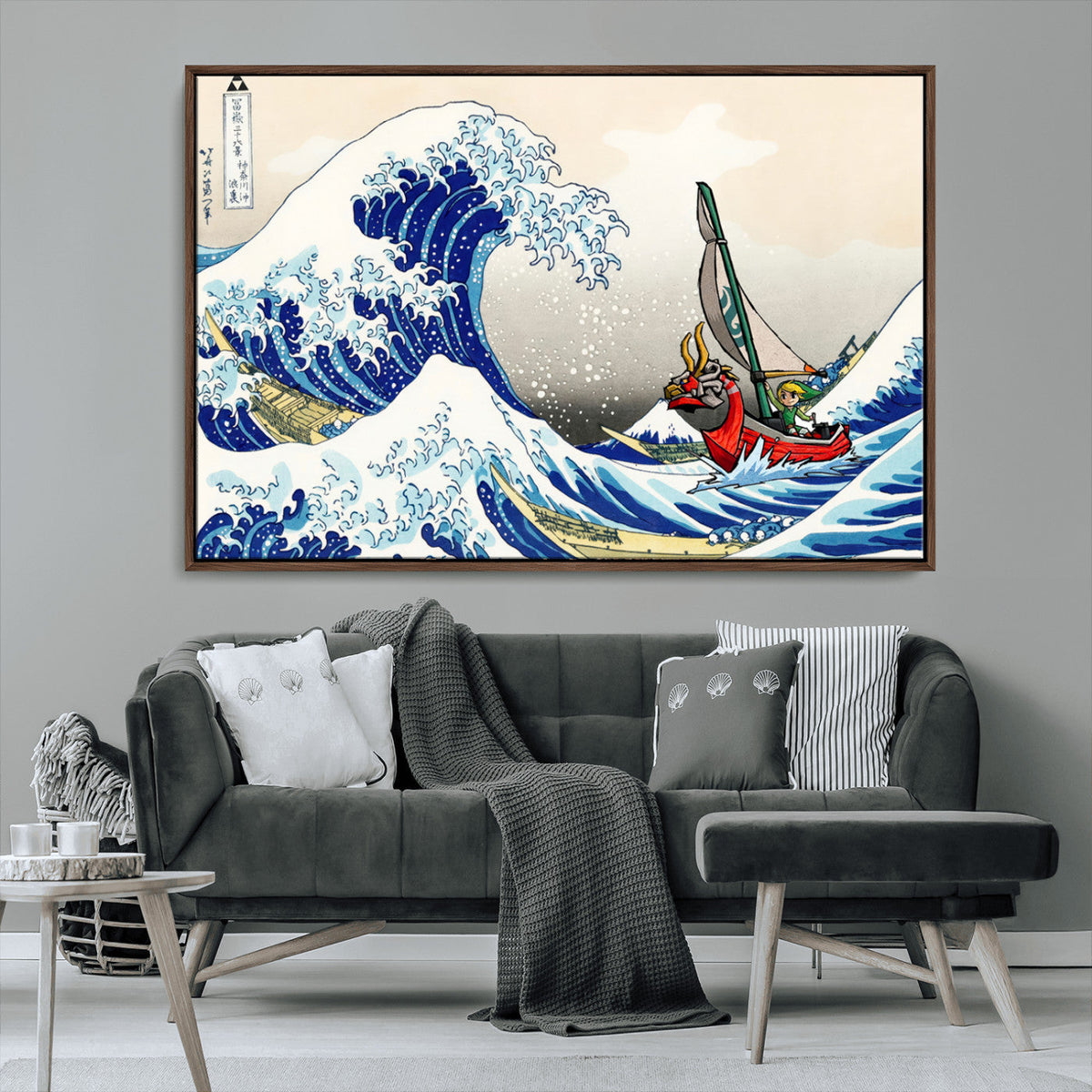 Katsushika Hokusai Kanagawa Giant Wave Wall Art Canvas Print