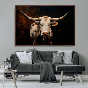 Texas Longhorn Wall Art | 3-Panel Large Texas Longhorn