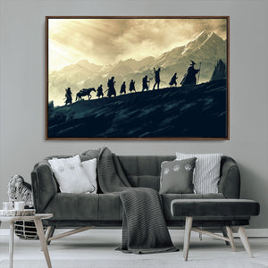 Fellowship Journey Wall Art – Fantasy Adventure Canvas Print