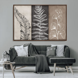 Minimalist Botanical Wall Art Canvas Print, Framed and Ready