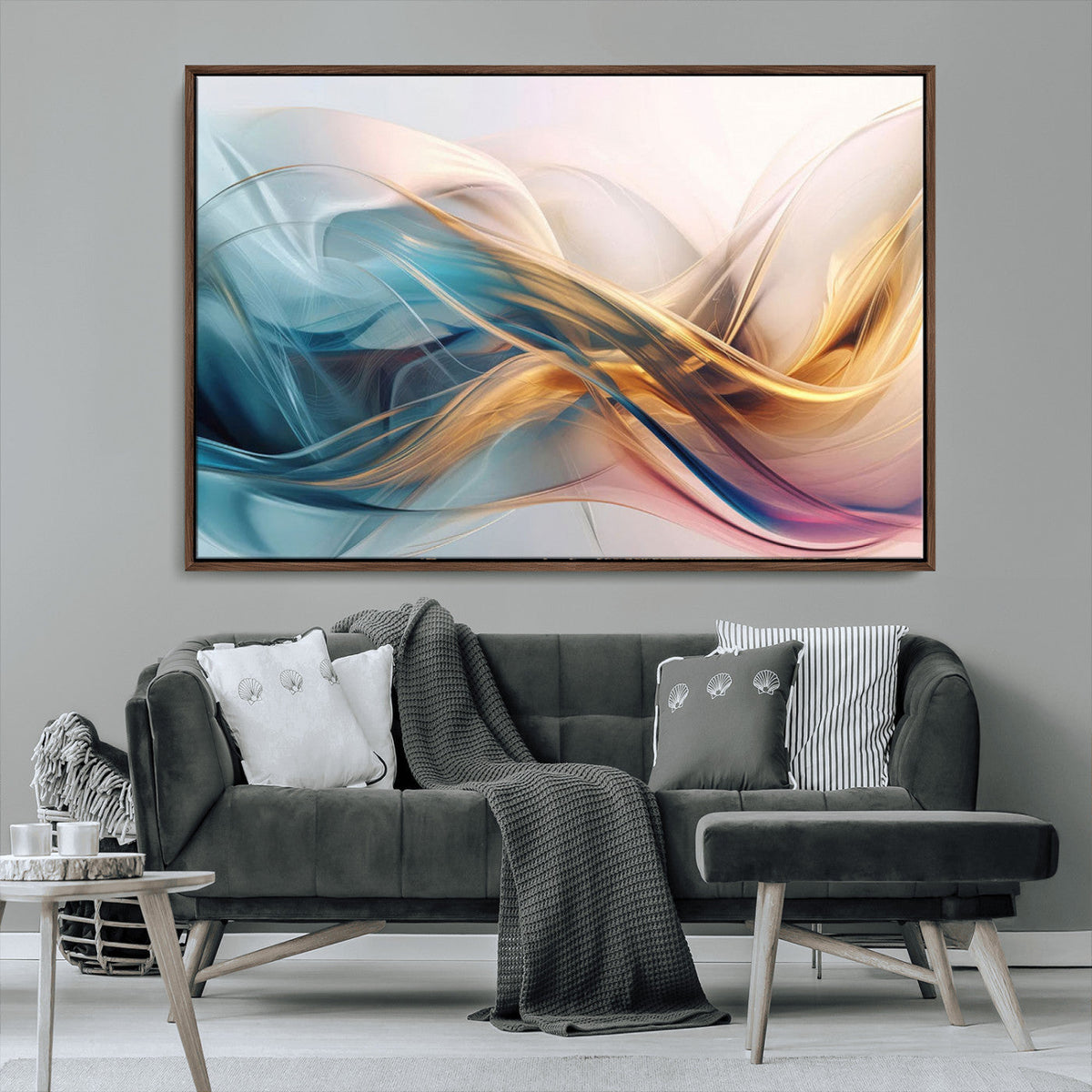 Abstract Flowing Colors Wall Art Canvas Print