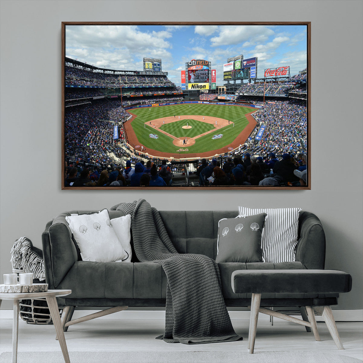 New York Mets Baseball Team Print - Citi Field Stadium Wall