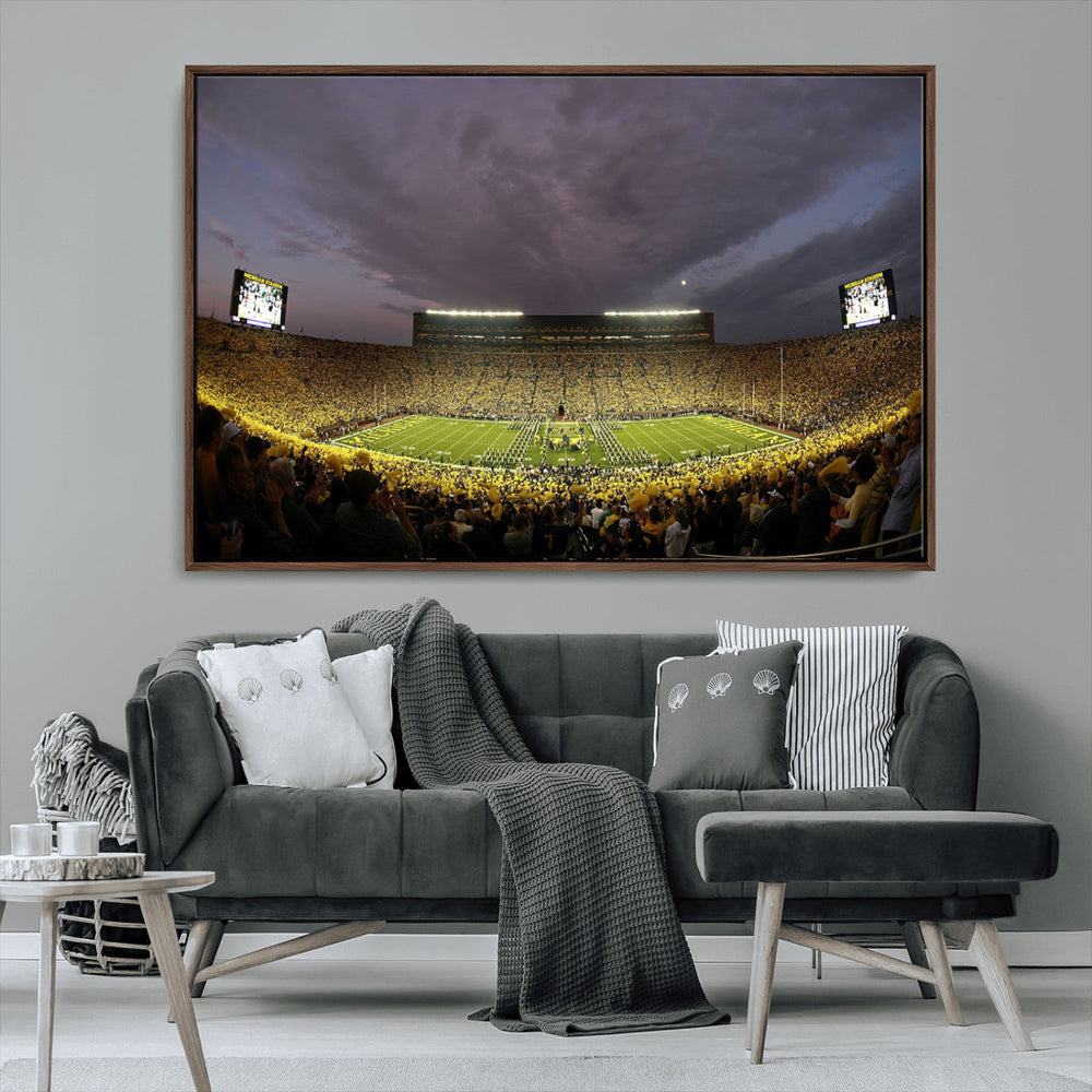 Michigan Wolverines Print - Michigan Stadium Wall Art Canvas