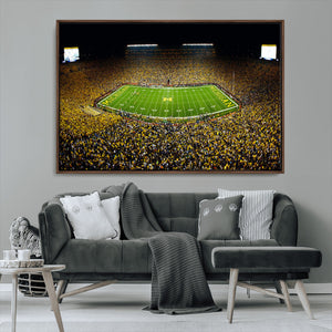 Stadium in Michigan Wall Art Canvas Print, Framed American