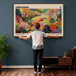 Yayoi Kusama Japanese Art Canvas Print, Abstract Art, Large