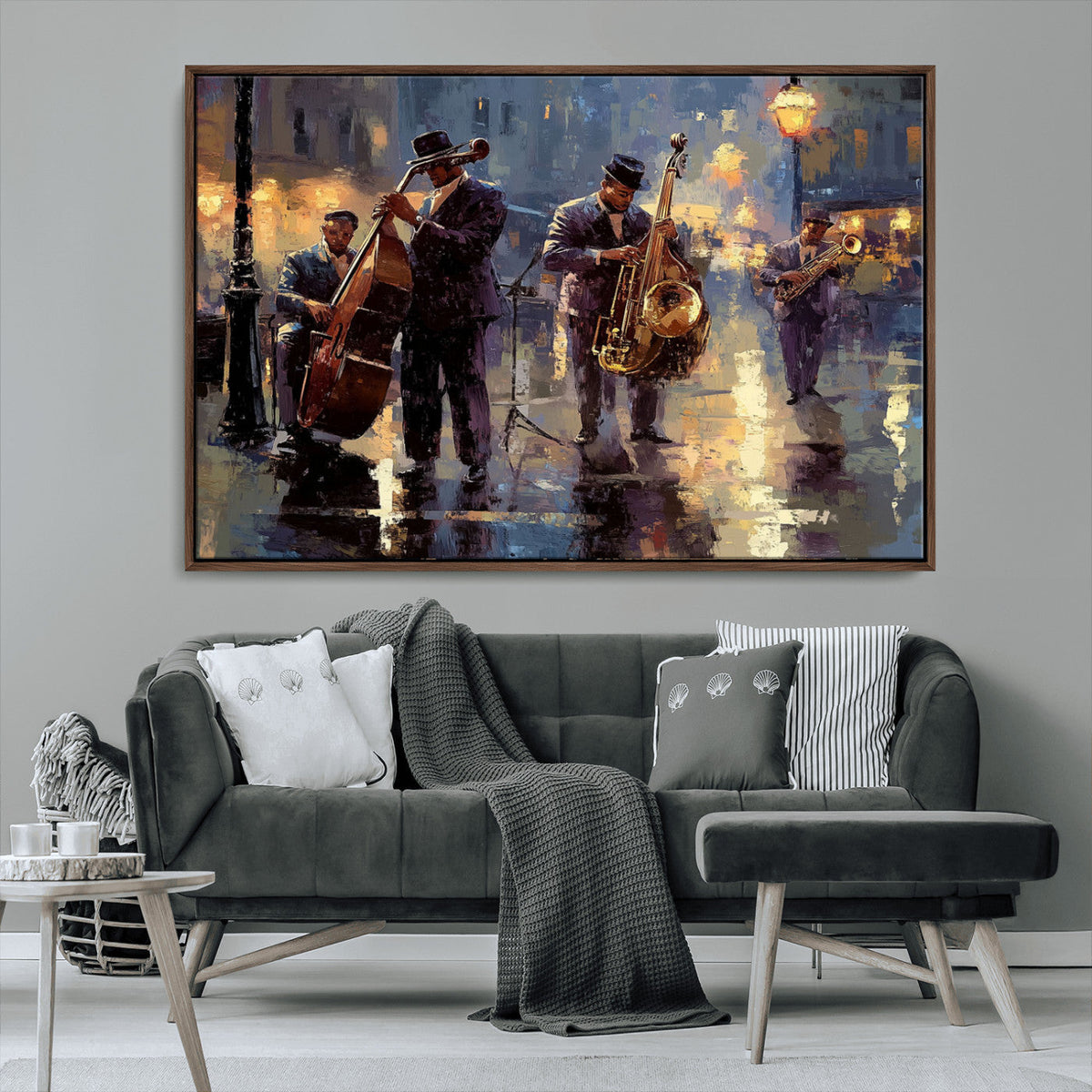 Afro Abstract Jazz Music Wall Art Canvas Print – Colorful