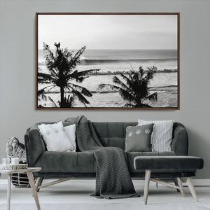 Tropical Coastline Wall Art Canvas Print – Framed Palm Trees