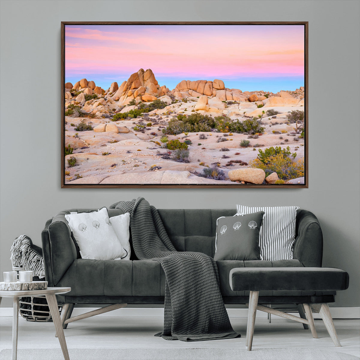 Vibrant Sunset Sky Wall Art Canvas Print – Framed Joshua