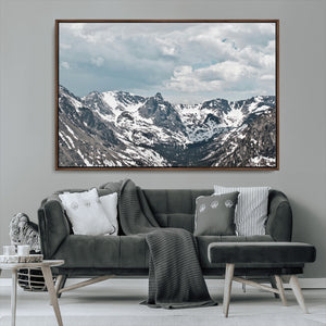 Snowy Peaks Wall Art Canvas Print – Alpine Wilderness