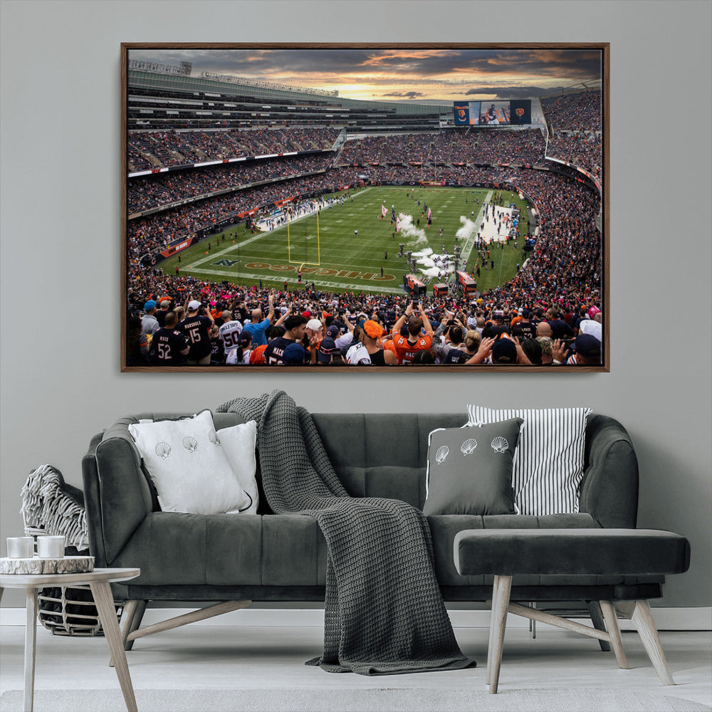Chicago Bears Soldiers Field Wall Art Canvas Print – Framed