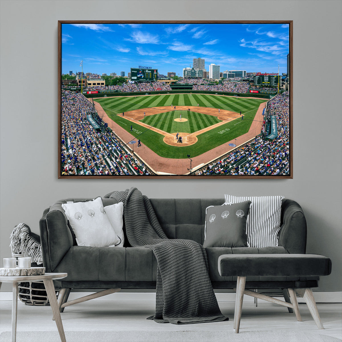 Wrigley Field Baseball Stadium Canvas Wall Art – Packed