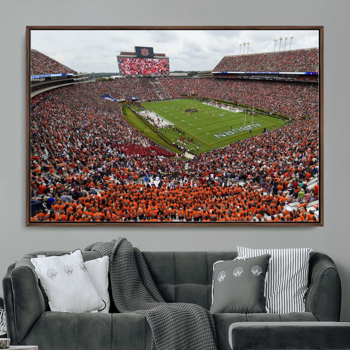 Jordan-Hare Stadium Wall Art Canvas Print, College Sports
