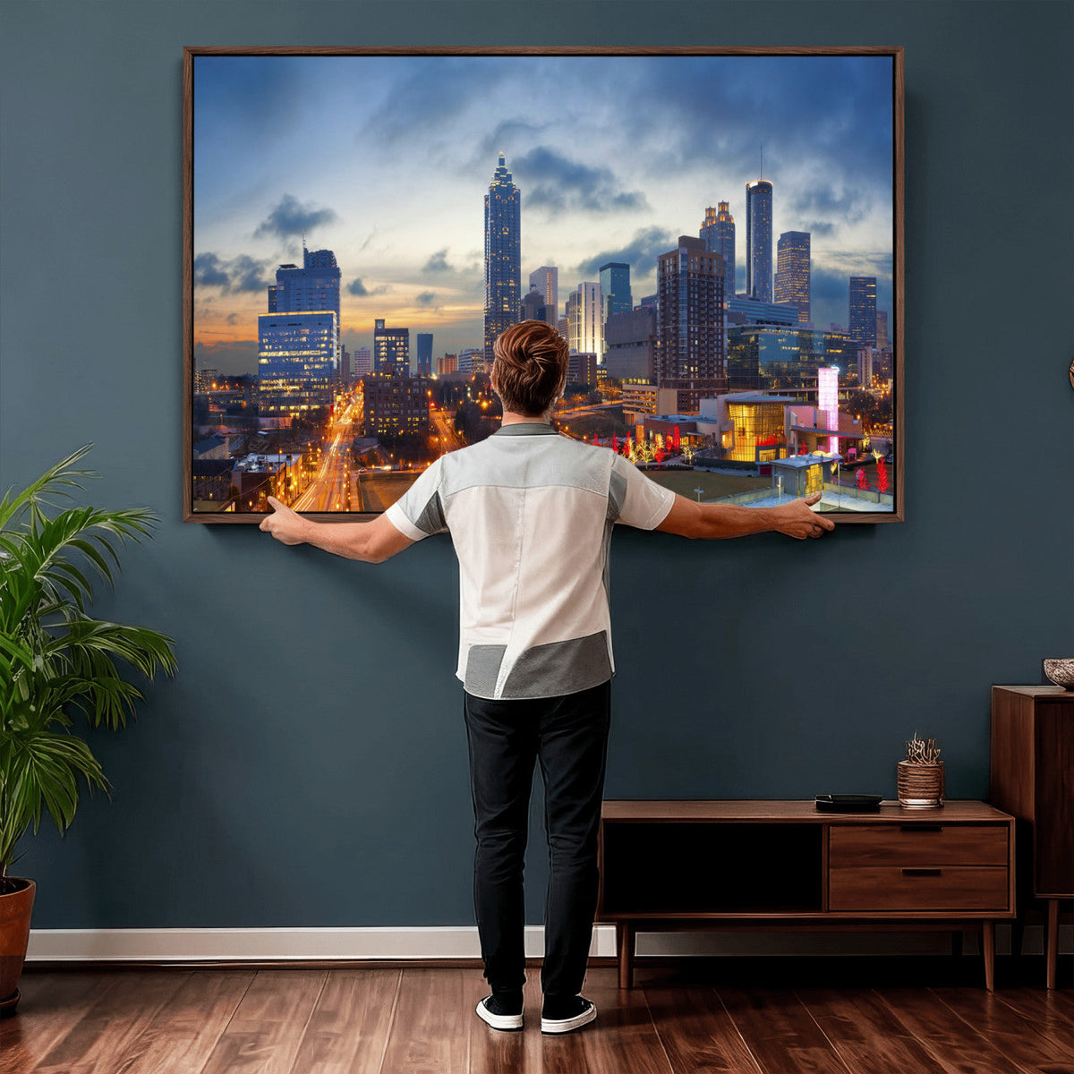 Atlanta Skyline Wall Art Canvas Print, Atlanta Downtown
