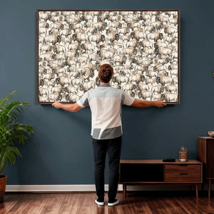 American Bison Canvas Print - Abstract Buffalo Wall Art