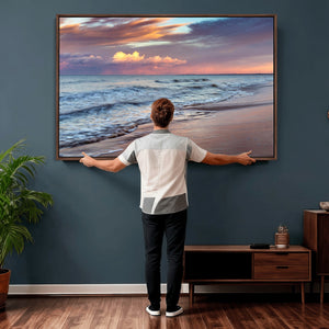 Ocean Sunset Wall Art Canvas Print – Coastal Beach