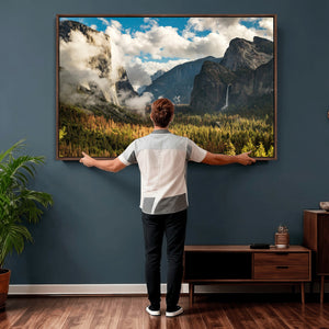 Yosemite Valley River Wall Art Canvas Print