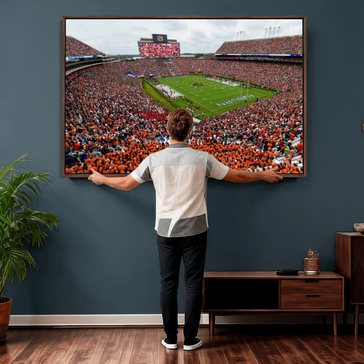 Auburn Stadium Wall Art Canvas Print, Jordan Hare Stadium