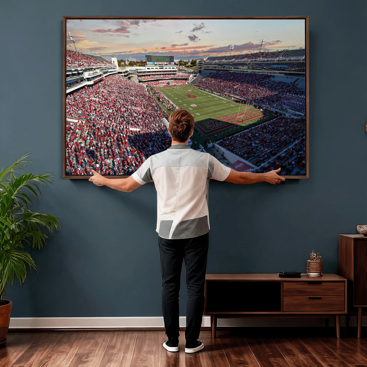 Donald W. Reynolds Razorback Stadium Wall Art Canvas Print –