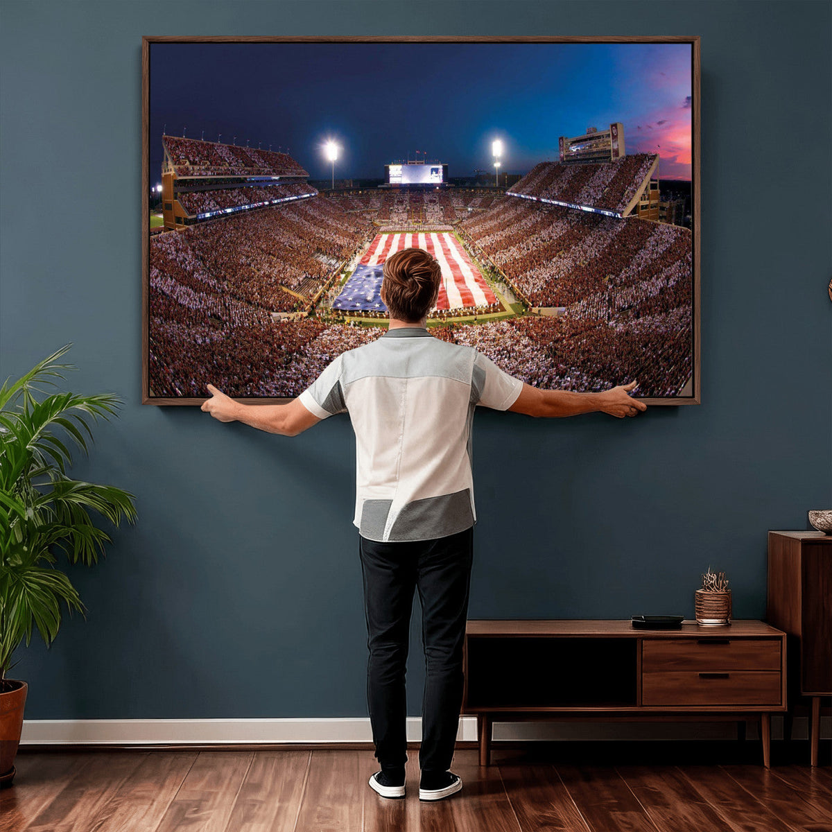 Oklahoma Memorial Stadium Wall Art Canvas Print – Oklahoma
