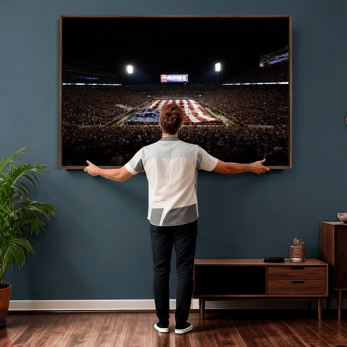 Oklahoma Memorial Stadium Wall Art Canvas Print – Oklahoma
