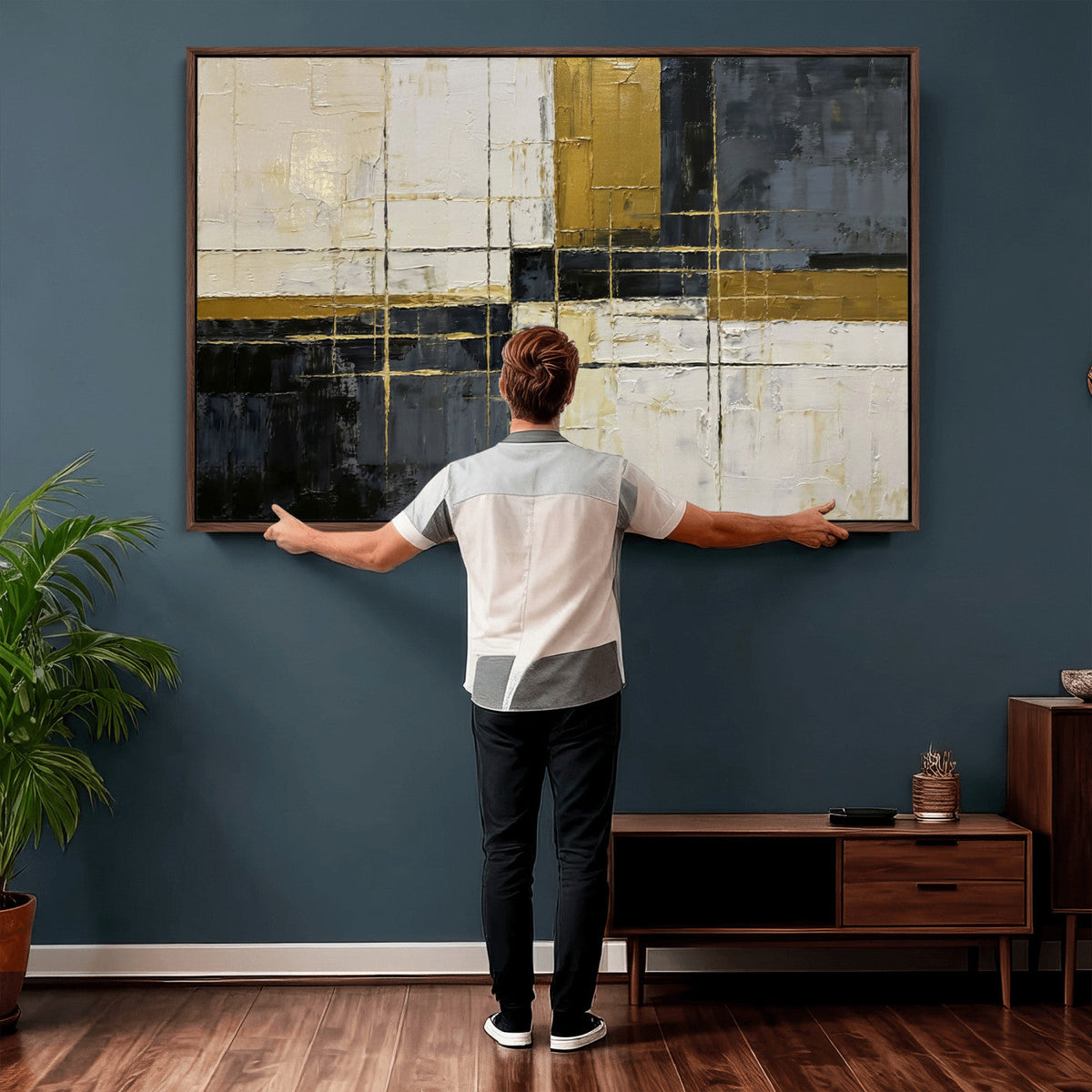 Geometric Abstract Wall Art Canvas Print
