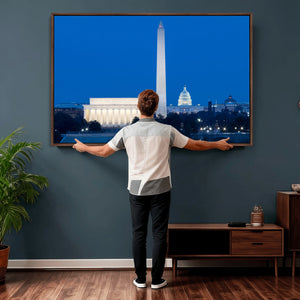 Washington DC Skyline Wall Art Canvas Print – Lincoln