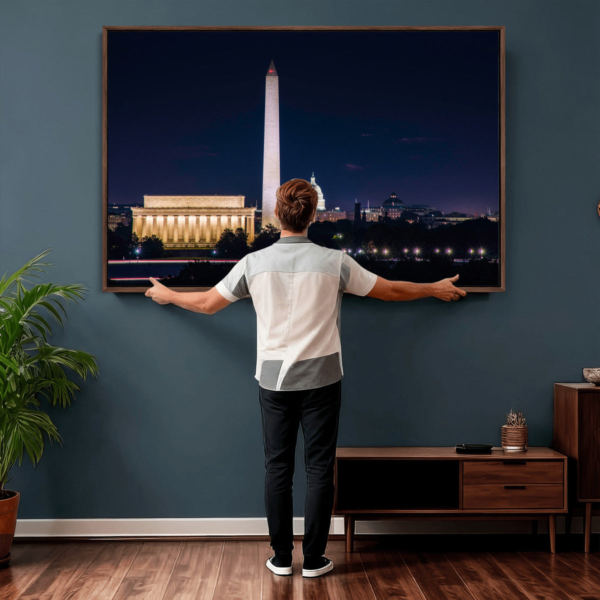 Washington White House Skyline Wall Art Canvas Print –