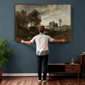 Adolf Dressler Landscape of the Oder River Wall Art Canvas