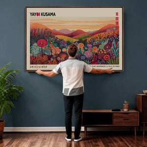 Yayoi Kusama Colorful Landscape Wall Art Canvas Print –