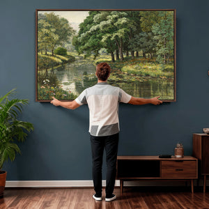 Forest Stream Canvas Wall Art, Peder Monsted A Forest Stream