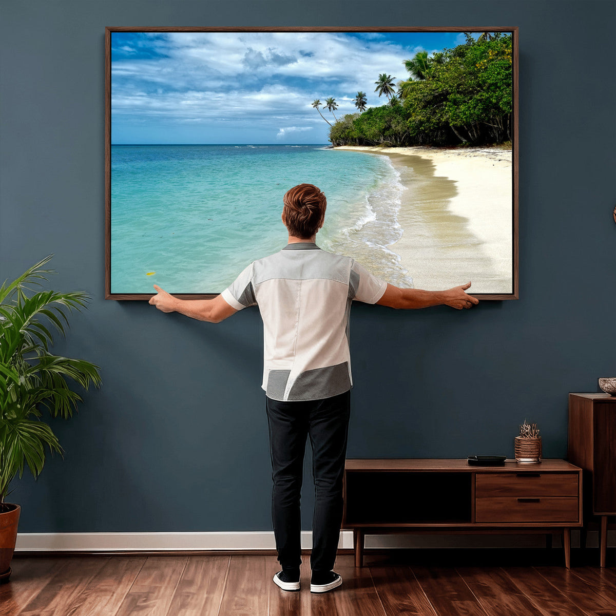 Puerto Rico Beach Paradise Wall Art – Tropical Coastal Print