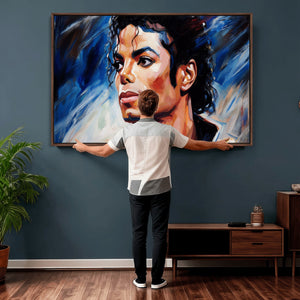 Abstract Michael Jackson Photo Wall Art Canvas Print