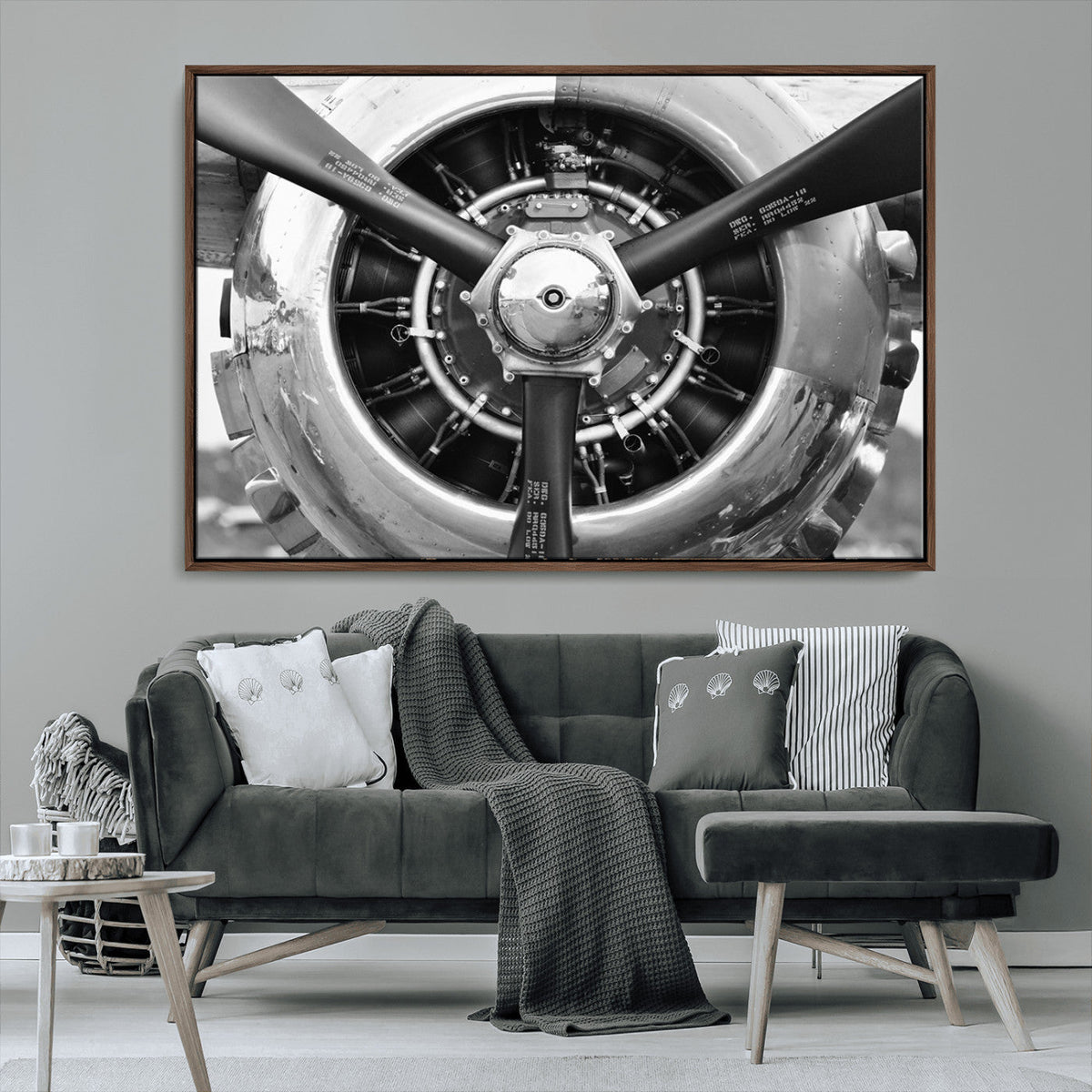 Vintage Airplane Wall Art Canvas Print