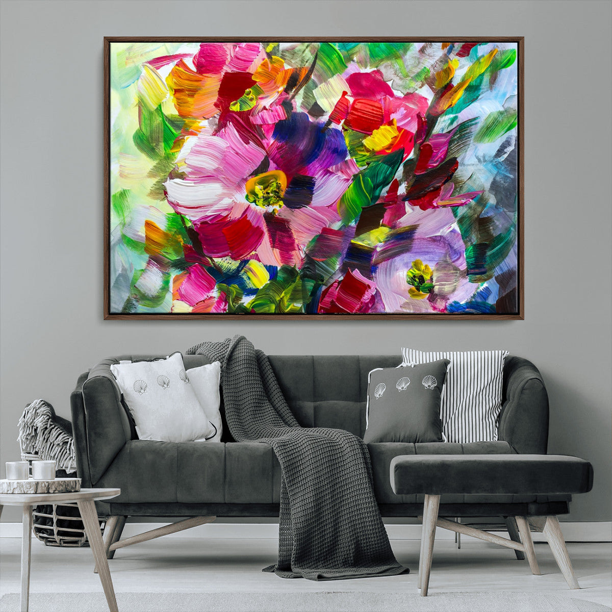 Oil Flower Abstract Canvas Print
