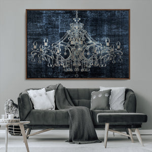Dark Chandelier Wall Art Canvas Print
