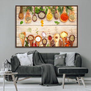 Kitchen Spice on the Table Wall Art, Kitchen Spice Wall Art