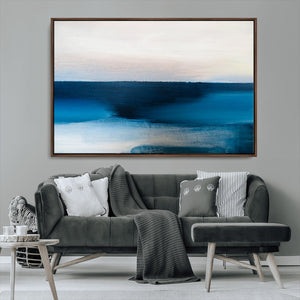 Dark Blue Abstract Wall Art Canvas Print