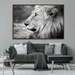 African Lion Wall Art Canvas Print – Majestic Wildlife