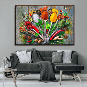Spoonful of Spices Cooking Wall Art Canvas Print - Vibrant