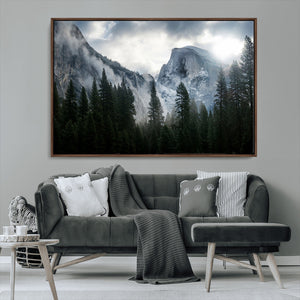 Yosemite National Park El Capitan Foggy Mountain Wall Art |